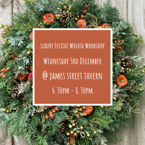 Christmas wreath workshop - Wed 3 December @ James Street Tavern